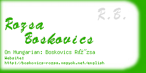 rozsa boskovics business card